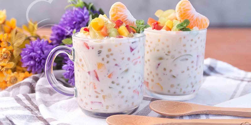 SALADA DE FRUTAS COM SAGU