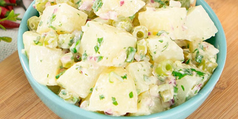 Salada de Batata com Vagem Especial de Natal