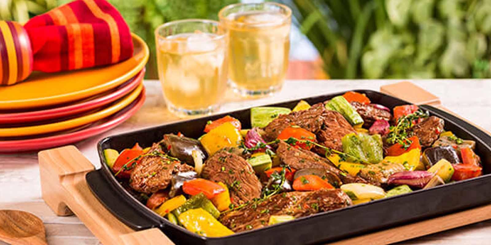 SALADA RATATOUILLE COM FRALDINHA GRELHADA