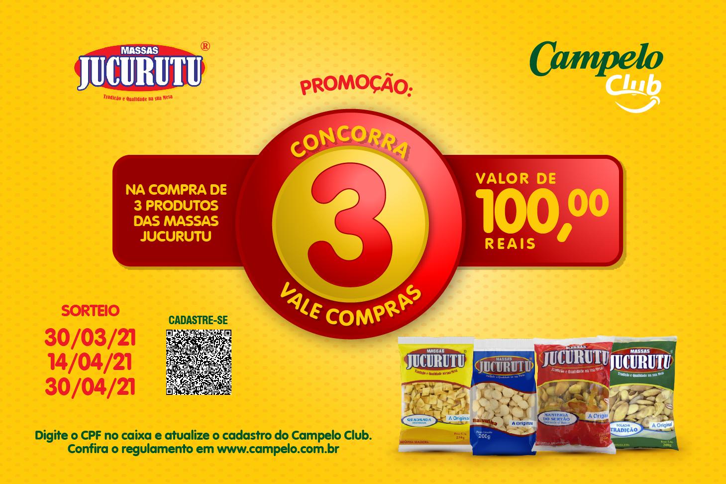 CAMPELO CLUB E JUCURUTU - SORTEIO DE VALE COMPRAS