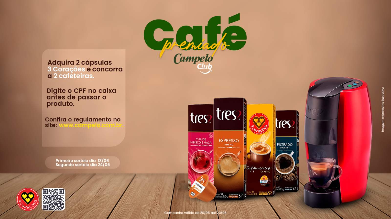 CAMPELO CLUB E CAFÉ 3 CORAÇÕES 