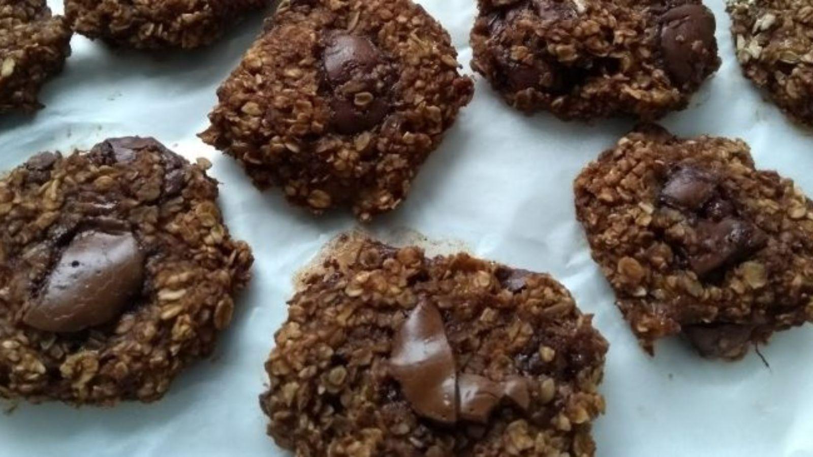 Lanche Fácil para as Crianças: Cookie de aveia e banana