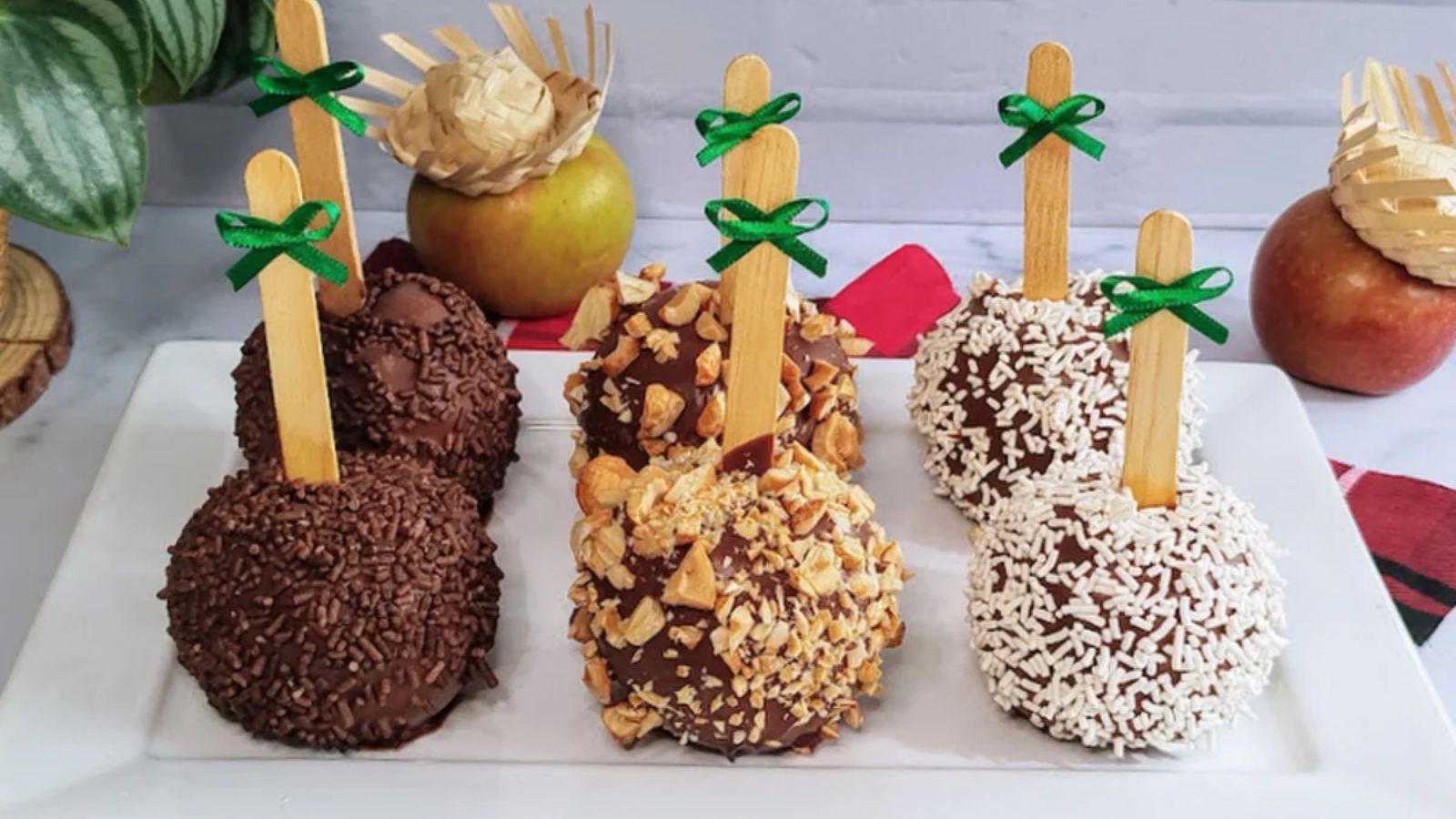 MAÇÃ DO AMOR DE CHOCOLATE