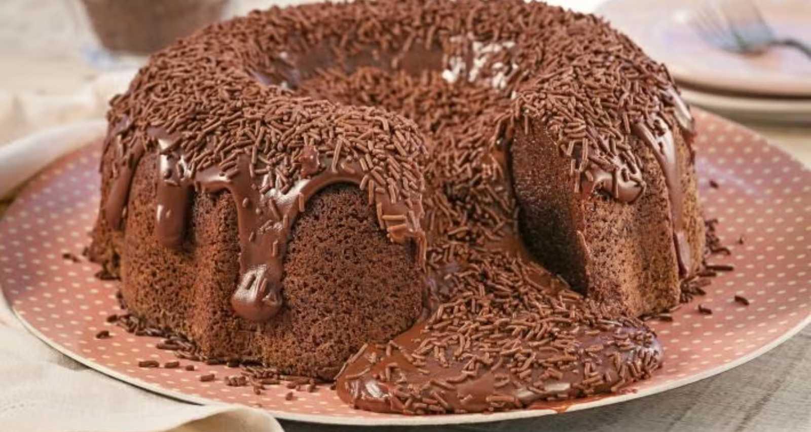 Bolo Vulcão de Brigadeiro