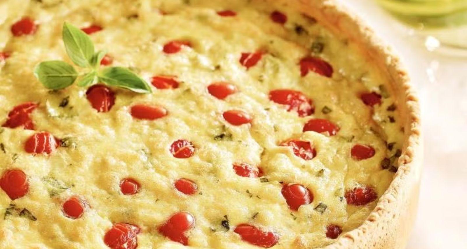 Quiche de Tomates com Manjericão