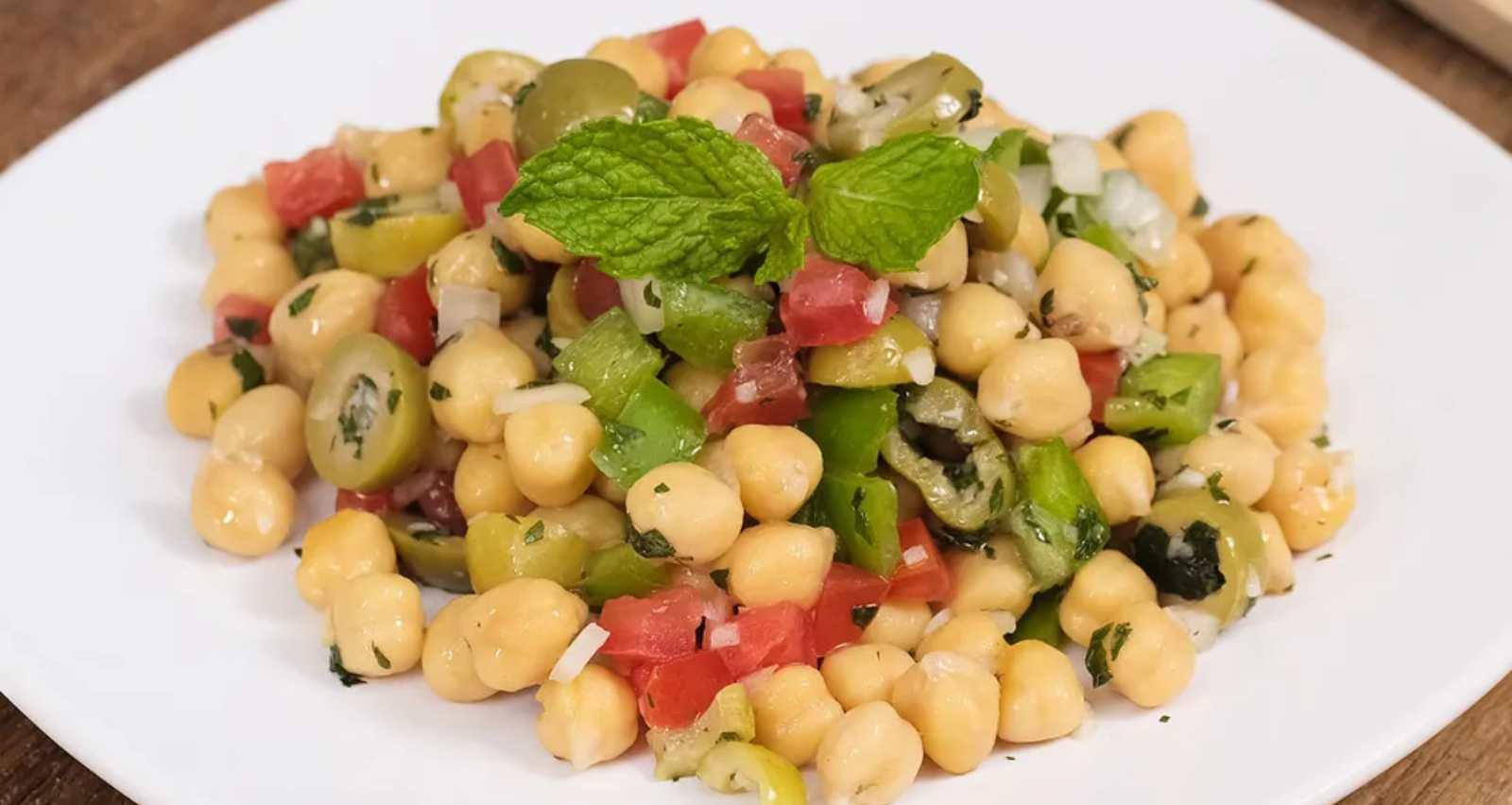 Salada de grão-de-bico